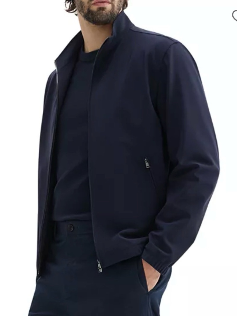 Theory Men's Stand Collar Zip Jacket EUC - Picture 8 of 11